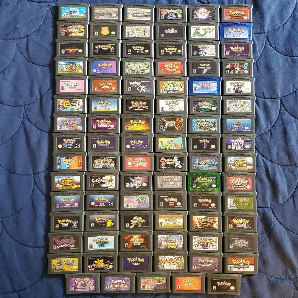 Pokemon GBA ROM Hack Game Gameboy Advance Huge Collection Lot Bundle